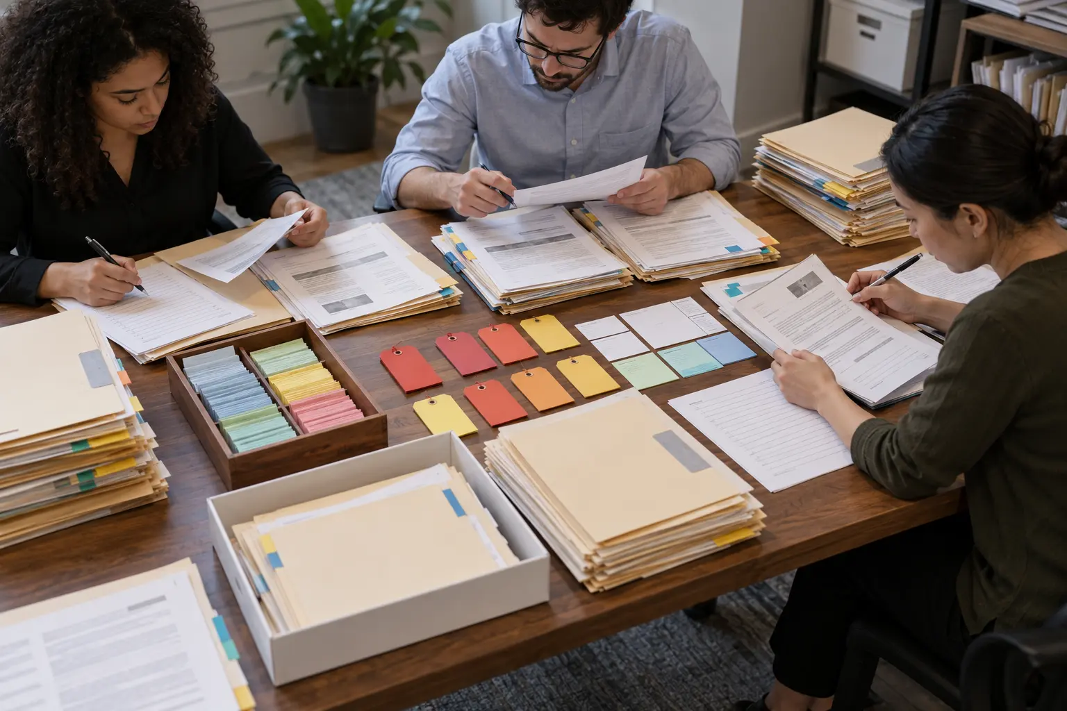 Researchers sample automation records into evidence categories for ownership, traceability, execution and outcome verification.