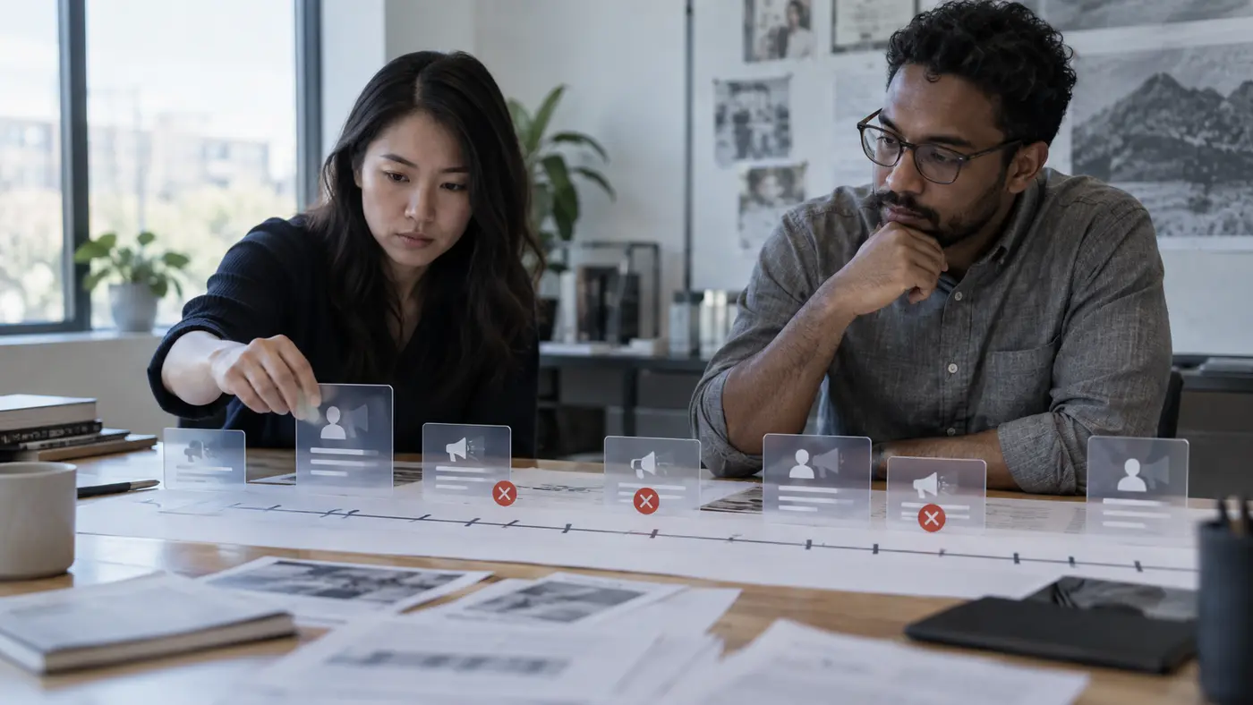 Data and lifecycle operators validating customer-event joins at a shared review table.