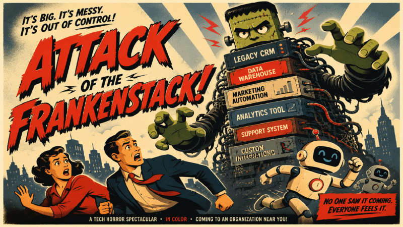 MarTech source artwork for Creatio's CRM, AI agent governance, and enterprise workflow consolidation article