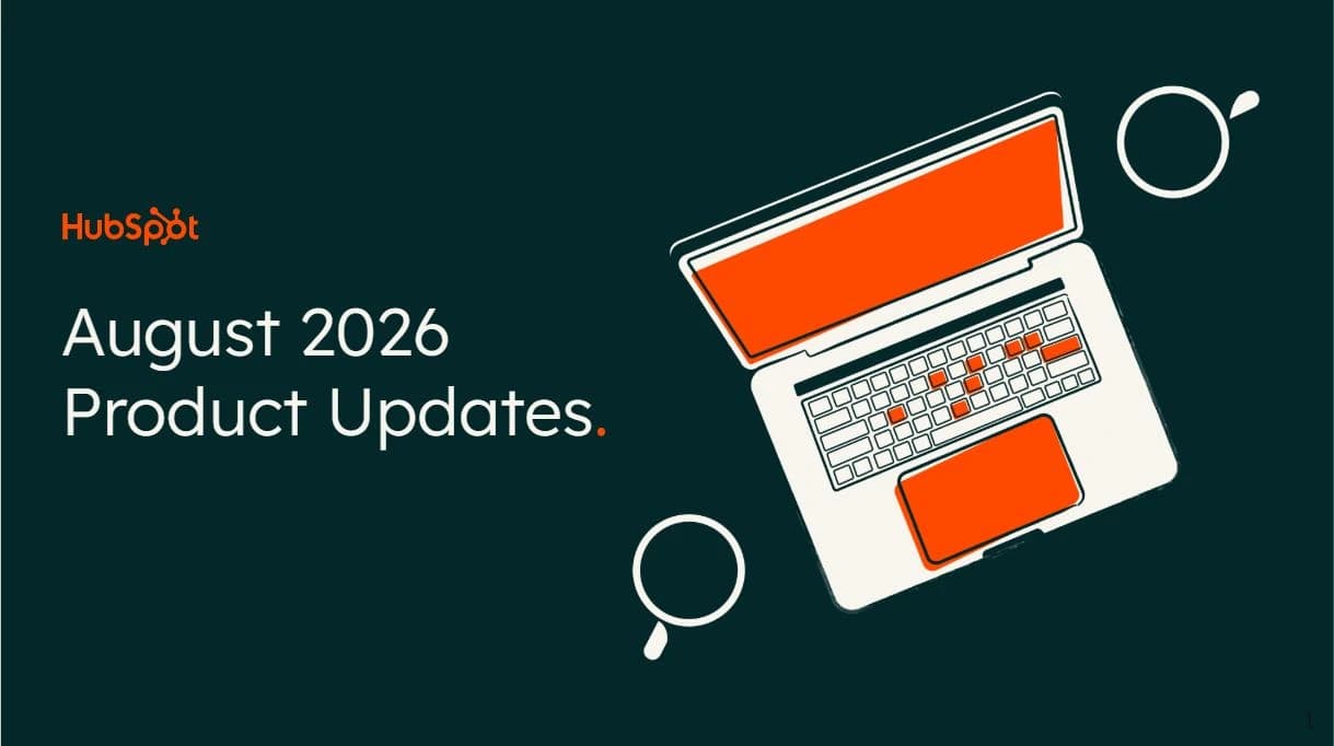 HubSpot's official August 2026 product-update artwork