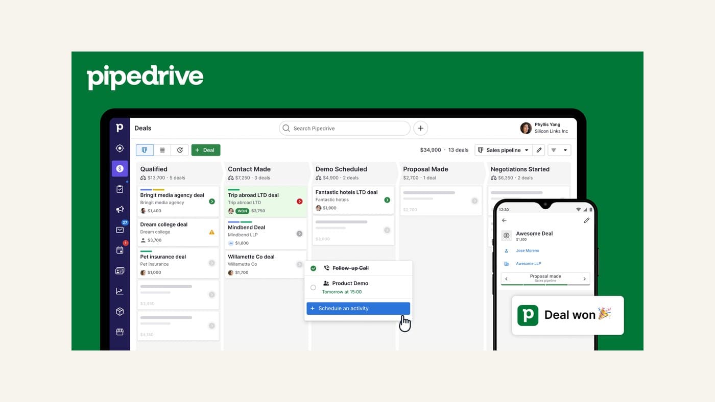 Official product image for Pipedrive to be included in OpenAI’s Codex Sales Plugin launch, bringing CRM context into AI-powered sales workflows