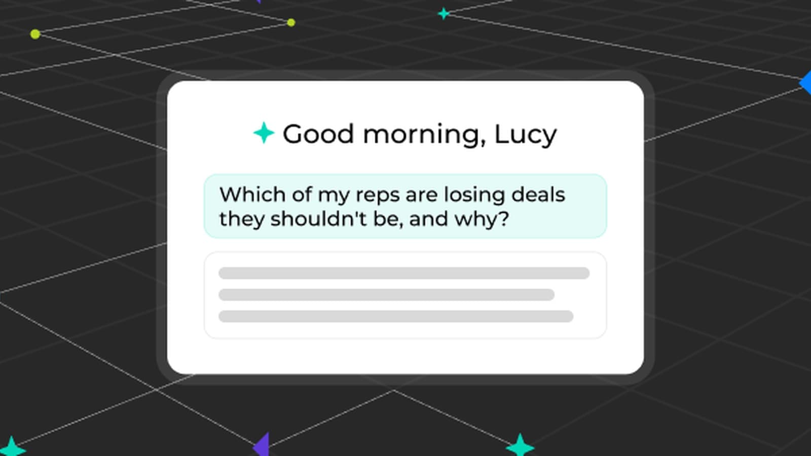 Official Salesloft MCP artwork showing an AI assistant answering a revenue question about deals
