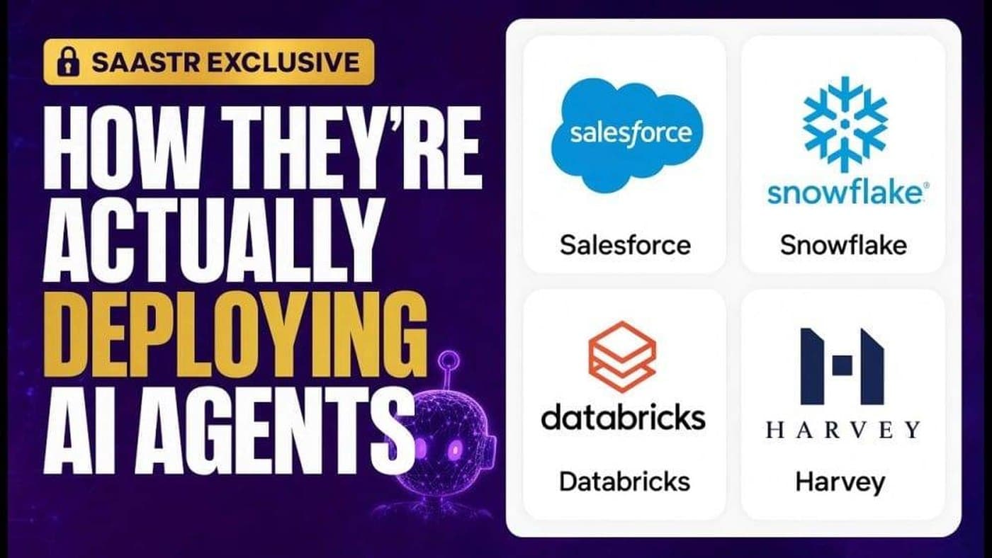 Source image from SaaStr for The Agent Playbooks from Salesforce, Snowflake, Databricks, Harvey, and Lovable: Inside SaaStr AI 2026
