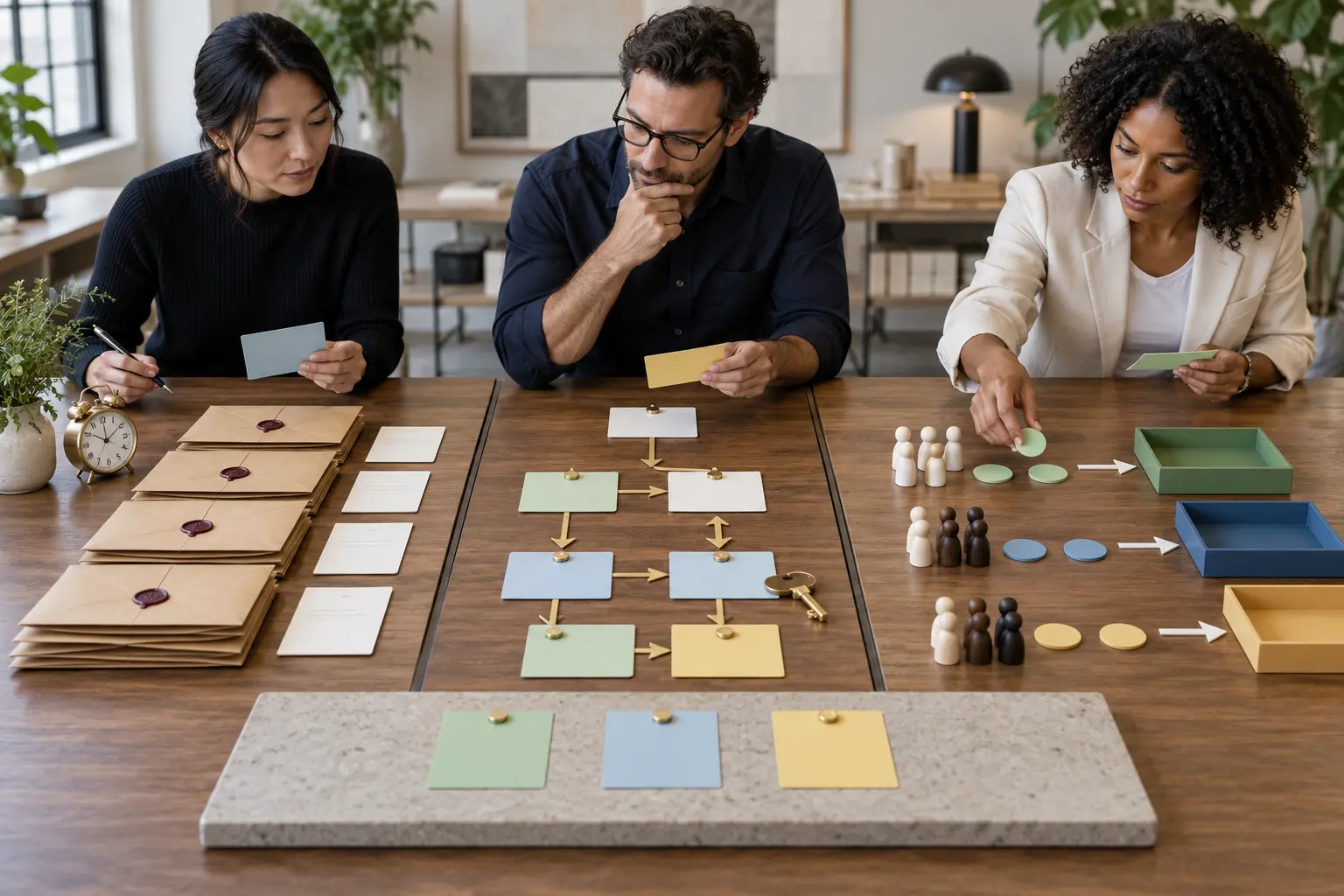 Operations architects compare a frozen scheduled program, an automation ownership handoff and a portable audience-membership record.