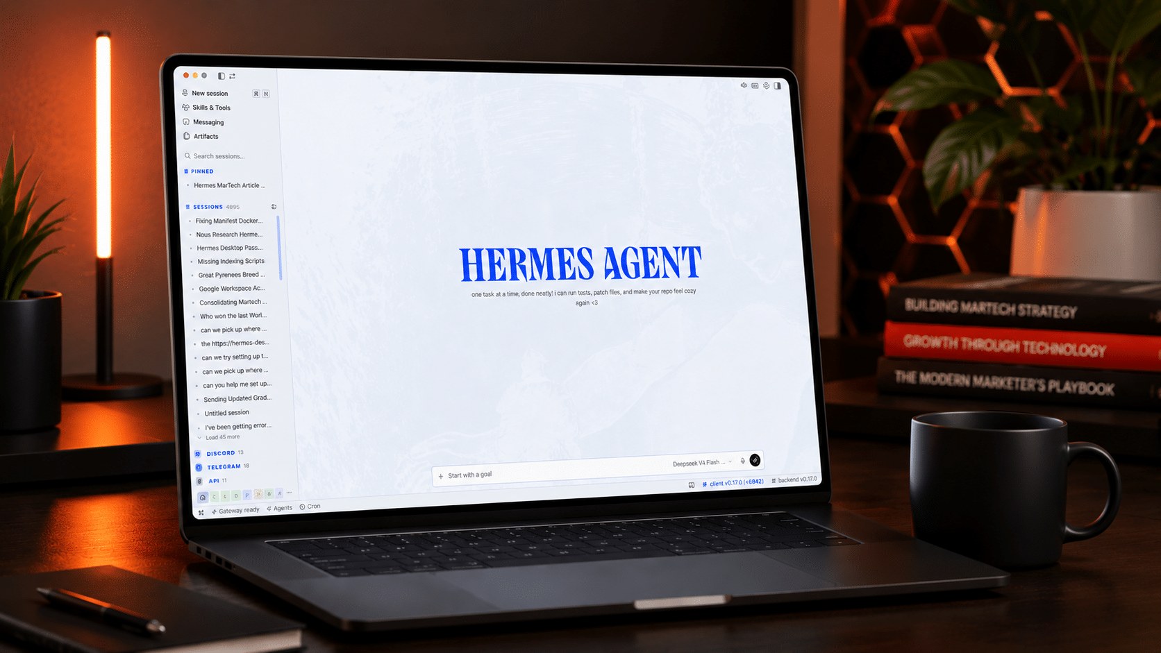 Source image from MarTech for Getting started with Hermes Agent Desktop