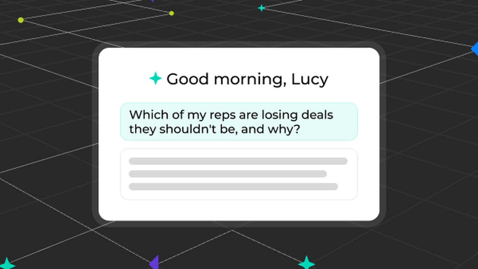 Official Salesloft MCP artwork showing an AI assistant answering a revenue question about deals